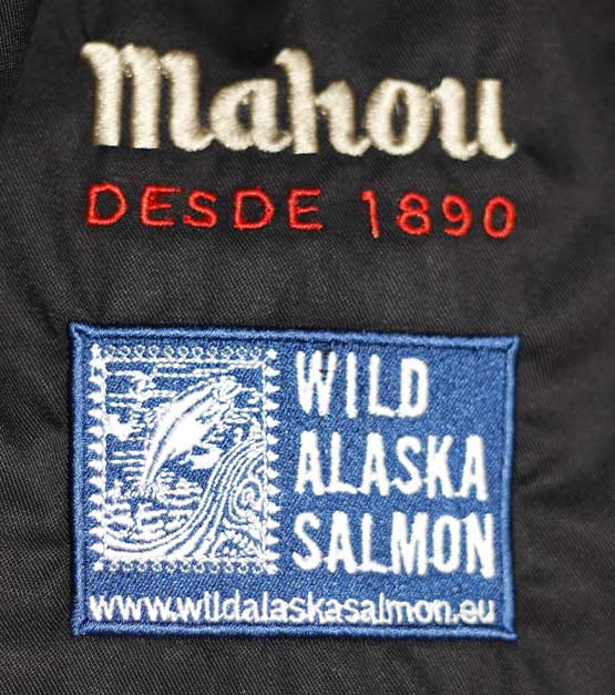 Bordado Mahou y Parche Wild Alaska Salmon
